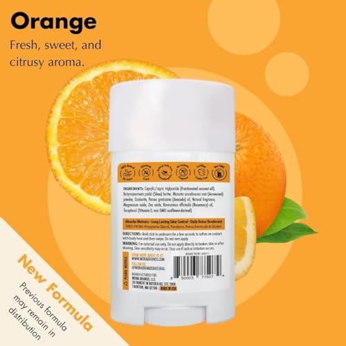 Image of MONA BRANDS All Natural Deodorant For Women & Men | For Sensitive Skin | No Aluminum or Baking Soda | (ORANGE 1.76 Oz)