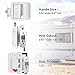 Kohree Upgraded RV Door Lock Replacement with Paddle Deadbolt, Camper Door Handle Latch, 100% Metal RV Enclosed Travel Trailer Entry Door Lock with Keys for Camper Horse Trailer Cargo Hauler White
