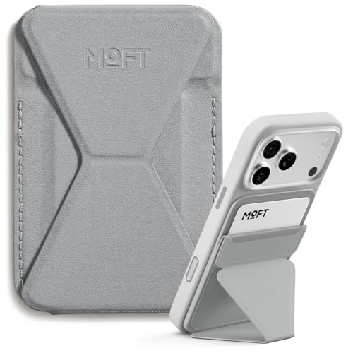 Image of MOFT Magnetic Wallet Stand Compatible with iPhone 16 /15 /14 /13 /12 Series, Angle Adjustment & MOVAS Phone Stand, Light Cement