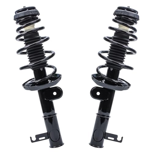 Image of Detroit Axle - 4pc Front Struts Control Arms for Buick 2012 2013 2014 2015 2016 2017 Verano, Struts with Coil Spring & Spring Seat Lower Control Arms w /Ball joint Replacement Suspension Struts Shocks