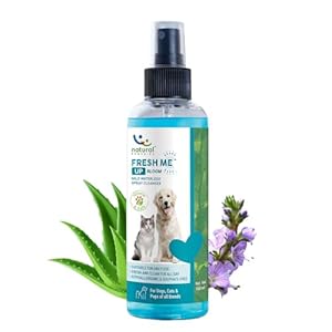 Natural Remedies Fresh Me Up Bloom Mild Waterless Spray Cleanser for Dogs, Cats and Pups of All Breeds, Deep Cleans, Deodorises & Hydrates, Daily Use, Lick Safe, Natural and Safe, 160 ml (Pack of 1)