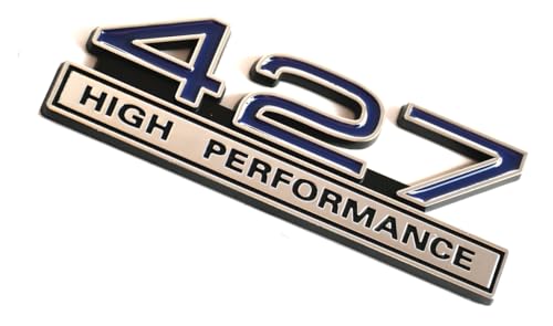 Image of 2pcs 427 Liter 7.0 Engine High Performance Badge 3D Decals Stickers Cars Trucks (Chrome Blue)