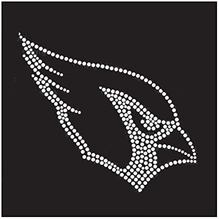 Cardinal Head Iron On Rhinestone Crystal T-Shirt Transfer by JCS Rhinestones