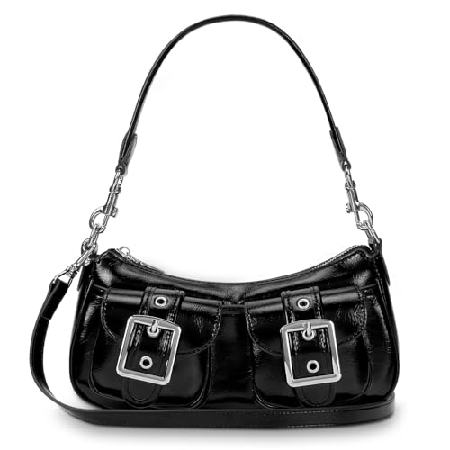 Shoulder Bags for Women Faux Leather Shoulder Purse with Pockets Trendy Crossbody Bag Going Out Purse Everyday Bag