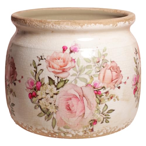 Xiaan Jiaju Ceramic Planter for Indoor Plants, 6.29 Inch Rose