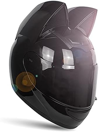 Orecchie Di Gatto Per Casco Moto - Decorazione Peluche Nero Rosa