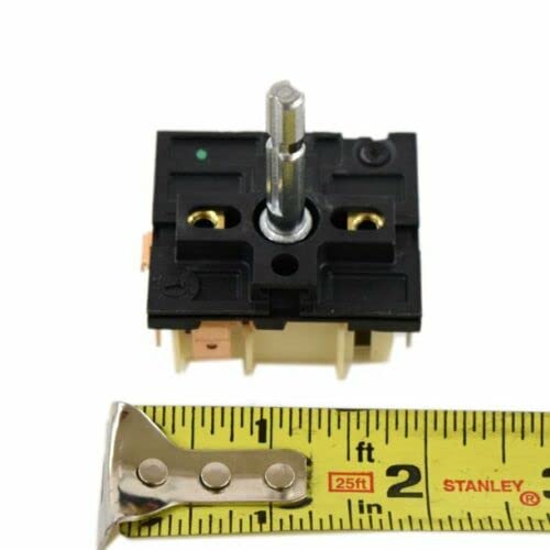 WB24X22341 Surface Element Switch next to a measuring tape, showing its dimensions.