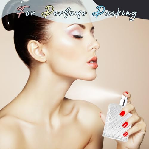 6 Pcs 50ml/1.7oz Glass Perfume Bottles Refillable Spray Bottle Travel Size Makeup Container Atomizer for Essential Oil Liquid - Silver4