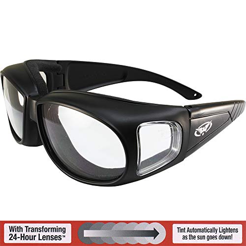 Global Vision Outfitter 24 Auto-Darkening Photochromic Motorcycle Riding Safety Sunglasses ANSI Z87.1+