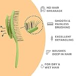 Ninabella Detangle Hair Brush for Women & Men - Does not Pull - Straightening Brushes for Straight & Curly Hair - Unique Spiral Detangling Hairbrush - Lime Green - Image 2