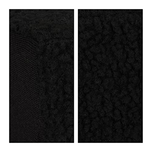 Relaxdays Hundetreppe 3 Stufen, kleine & große Hunde, Bett & Couch, Stoffbezug, Tiertreppe innen, 30x35x45 cm, schwarz 1 Stück