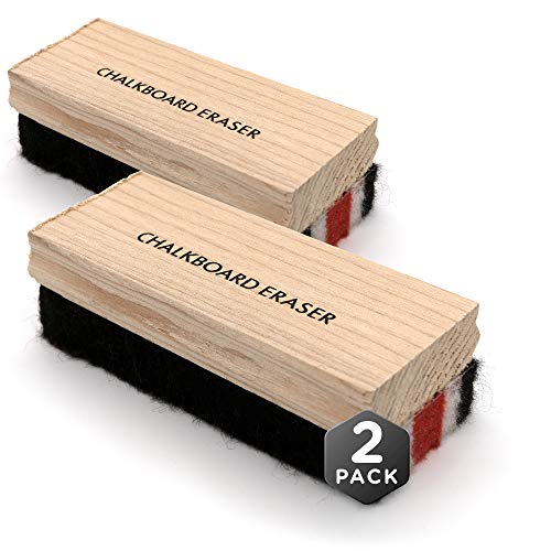 Emraw Felt Chalkboard Eraser Cleaner Kit for Dry Erase Board Blackboard Chalk Eraser Whiteboard Peel Eraser Black Board Eraser Duster Office School Shell Blackboard Cleaner Set of 2