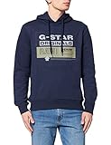 Manga larga recta insertada G-STAR RAW Originals Sudadera con Capucha, Azul (Servant Blue A613-1475), L para Hombre