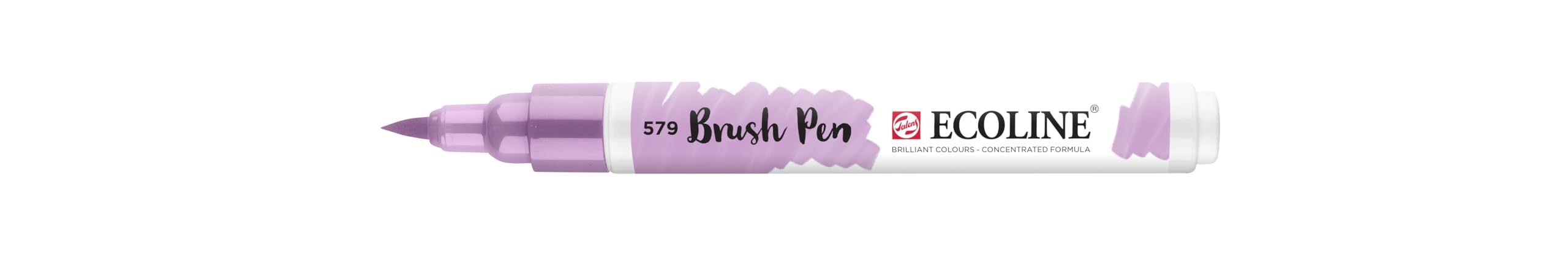 Ecoline Brush Pen - Pastel Violet 579 - Flexible Nib for Watercolour Effects - Ideal for Hand Lettering & Sketching