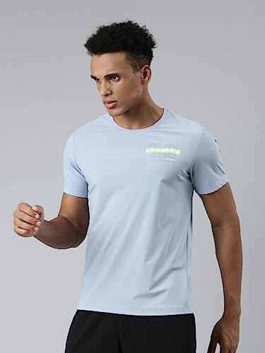Image of XTEP Comfort Series (Sports Elastic Performance), Running Series, Superior Stretch, Polyamide & Elastane, Crew Neck Comfort Running T-Shirt for Men (White)