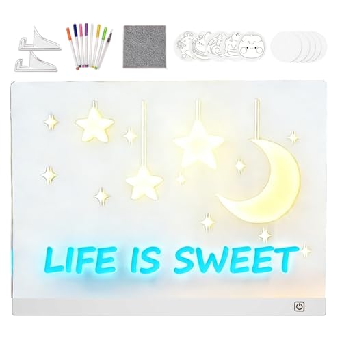 Pizarra de dibujo LED para escribir y garabatear en la escuela