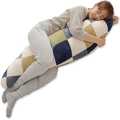 ナイスデイ 抱き枕 チェックグリーン 50×160cm mofua ヒートウォーム 発熱 +2℃ 601823C9