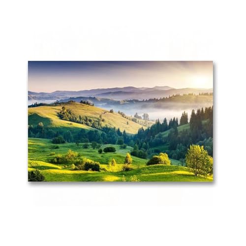 Impression nature sur toile haute définition grand format paysage montagne forêt d'automne