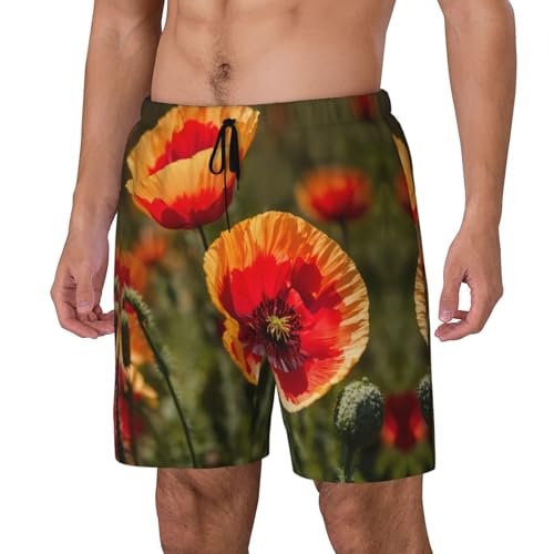 Short de bain pour homme séchage rapide EdWal imprimé fleurs - 2