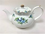 Hampstead Collection Porcelain Blue Rose Teapot 1000mL (4 Cups)