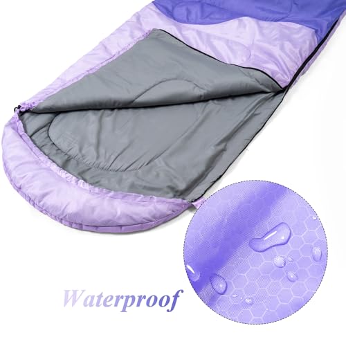 Sleeping-Bag-3-Seasons-for-Adults-Kids-Boys-Girls-Camping-Hiking-Warm-Cold-Weather-Lightweight-Portable-with-Compression-Bag-for-Backpacking-in-Spring-Summer-Fall-and-Winter