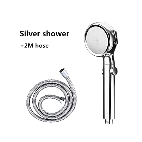 Pommeau de douche haute pression avec flexible réglable et support sans perçage - 2