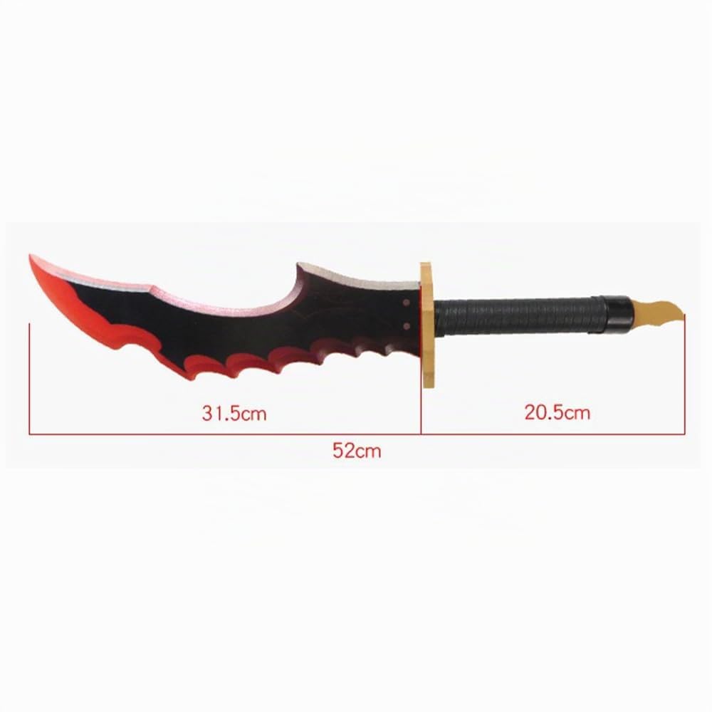 Zhongkaihua Sung Jin Woo Spada Pugnale Anime Puntelli Canta Jin Woo Cosplay Spade Display Forniture Ornamenti da collezione 45/52/58 cm Bambù