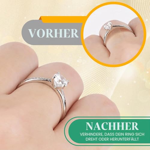 14 Stück Ringverkleinerer Unsichtbar Silikon Ring Verkleinerung für Breite Ringe Unsichtbarer Ringgrößenversteller für lose Ringe Männer und Frauen, Ring Kleiner Machen