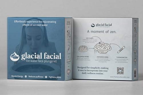 Glacial Facial Ice Water Face Plunge Kit, Chemical Free, Face Mask Alternative for Smooth Skin