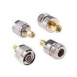 RFaha 4pcs SMA Male/Female to N Type M/F RF Coaxial Adapter Connector Kit for Antennas Wi-Fi(F109-4)