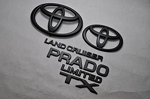 ｔｒｊ１２０ランドクルザープラド 前期 ピアノブラックエンブレム 秀逸 ６点ｓｅｔ 純正 メッキ 艶消し 車パーツ 単品 高品質 カーパーツ セット 車 黒