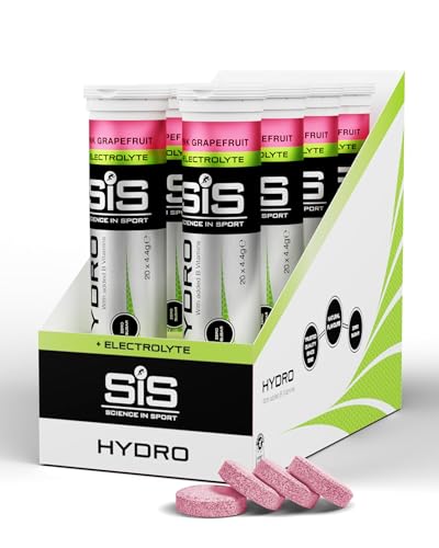 Science In Sport Hydro Electrolyte Tablets | Sugar Free Hydration Tablets | Essential Electrolytes to Reduce Fatigue & Aid Rehydration | Gluten Free | Pink Grapefruit Flavour | 160 Servings | 8 Pack