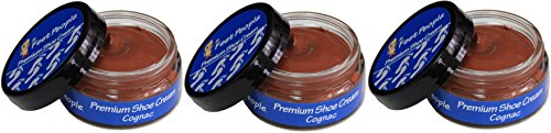 Feetpeople Premium Shoe Cream 1.5 Oz, 3 Pack, Cognac #TOP10