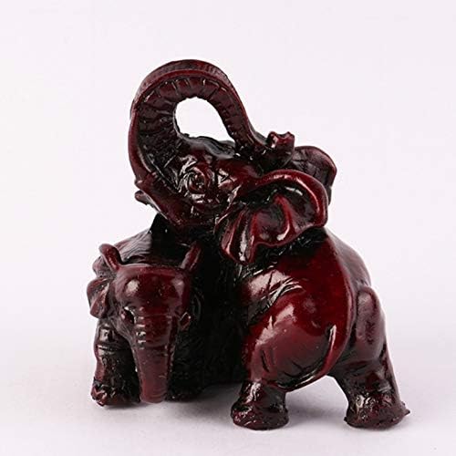 Giftman Feng Shui Two Elephants - Red Resin Figurine 27930