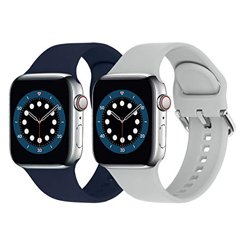 AIGENIU コンパチブル Apple Watch バンド 42mm 44mm 柔らかいシリコン素材の防水スポーツバンド アップルウォッチシリーズ 6 SE 5 4 3 2 1に対応