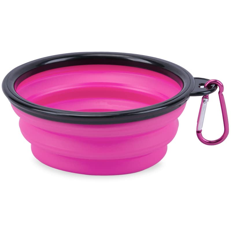 Large Collapsible Pet Feeding Bowl [Hot Pink]