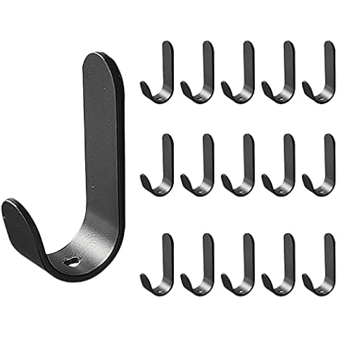 Self-Adhesive Hooks, Pack of 15 Small Hooks, Self-Adhesive Stainless Steel, Self-Adhesive Wall Hooks, Towel Hooks, Stainless Steel Clothes Hooks Cover