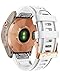 OUTVI 20mm Watch Band for Garmin fenix 5s fenix 6s fenix 7s pro quickfit 20 bands Replacement for garmin epix 2 42mm sapphire short strap Rose Gold women men White