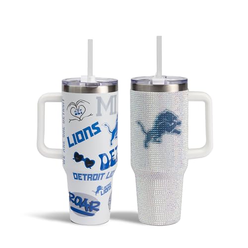 Image of The Memory Company Officially Licensed 2-Pack Game Day Tumblers Team Spirit /Bling, Detroit Lions