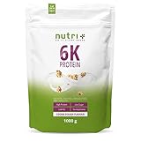 Eiweißkomplex für Muskelaufbau COOKIE DOUGH 1000g Pulver - Proteinisolat Eiweißpulver mit Schokostreusel - Proteinpulver Fitness & Bodybuilding - Eiweiß Isolat Aminosäuren & BCAA