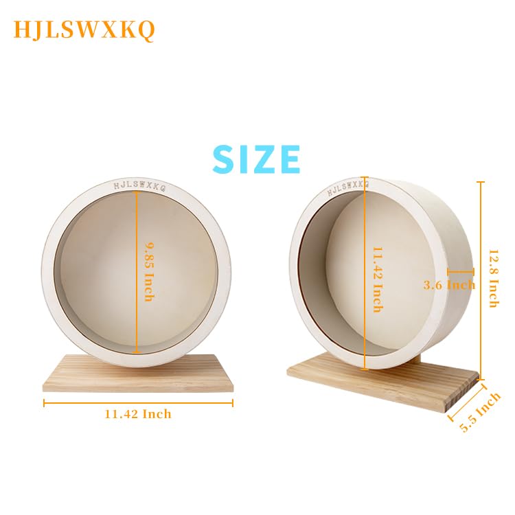 11.42IN Hamster Silent Exercise Wheel – Wooden Hamster Wheel with Removable Washable Track, Quiet Wheel for Gerbils, Mice, Small Pets – Prevents Boredom Depression - image 6