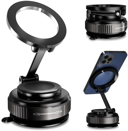 Magnetic Phone Holder for Car Dashboard, 360° Rotatable Adjustable Cell Phone Mount, Universal Mobile Phone Bracket, Compatible for iPhone17/16/15/14/13/12 and More.