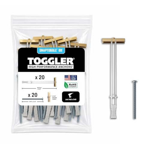 TOGGLER SNAPTOGGLE Drywall Anchor with Included Bolts for 1/...
