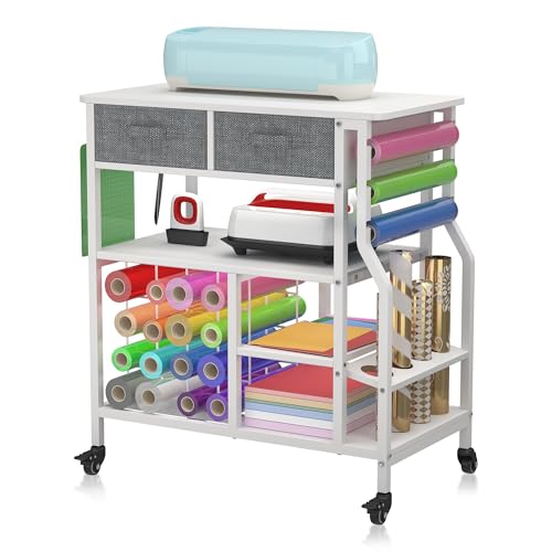 Image of Organizers and Storage Compatible with Cricut Machines, White