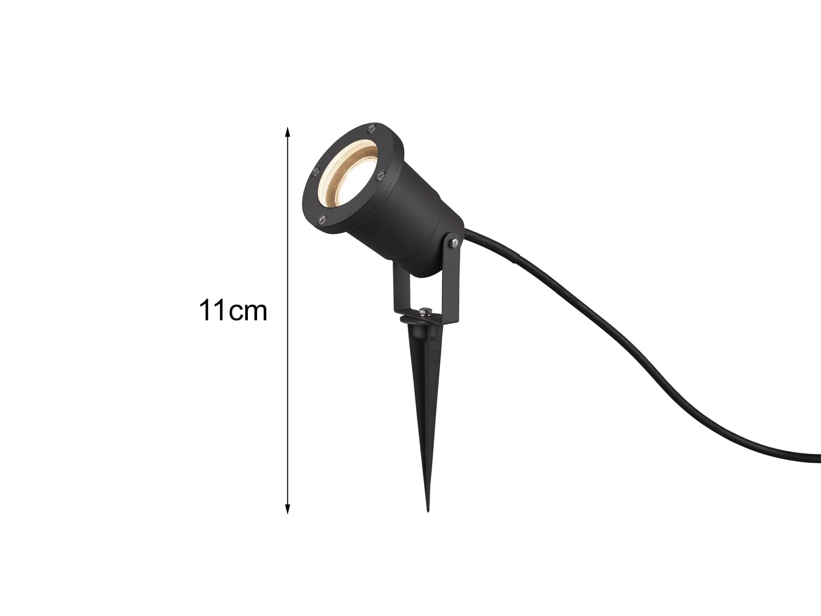 Trio Leuchten Außen Strahler Ubangi 3er-Set 800260342, Aluminium Druckguss Schwarz matt, exkl. 1x GU10, Anthrazit