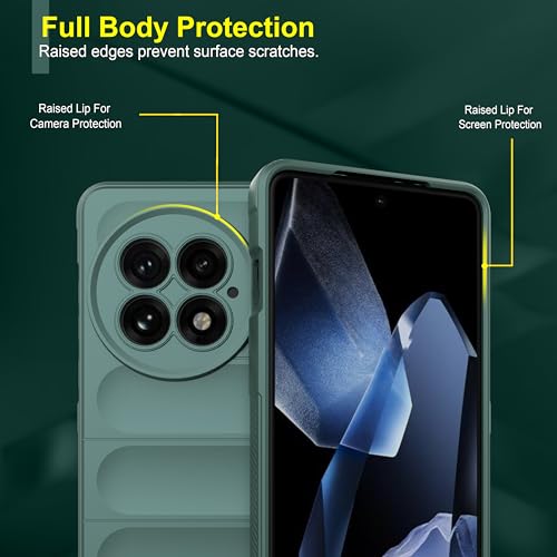Image of Zapcase Back Case Cover for OnePlus 13 5G | Compatible for OnePlus 13 5G Back Cover | Liquid Silicon Magic Case with Camera Protection | Dark Green