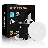 TORCHSTAR Premium Series 4 Inch Ultra-Thin LED Recessed Light with Junction Box, 10.5W Dimmable LED