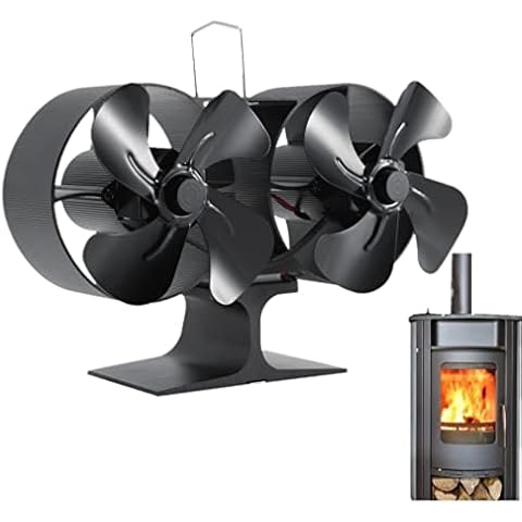 Ventilador de estufa Pamaquzy, 8 hojas, funcionamiento silencioso Cover