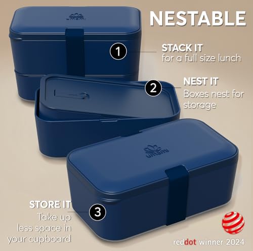 Image of Umami Bento Box Adult, Leakproof, All-in-1 Lunch Containers for Adults