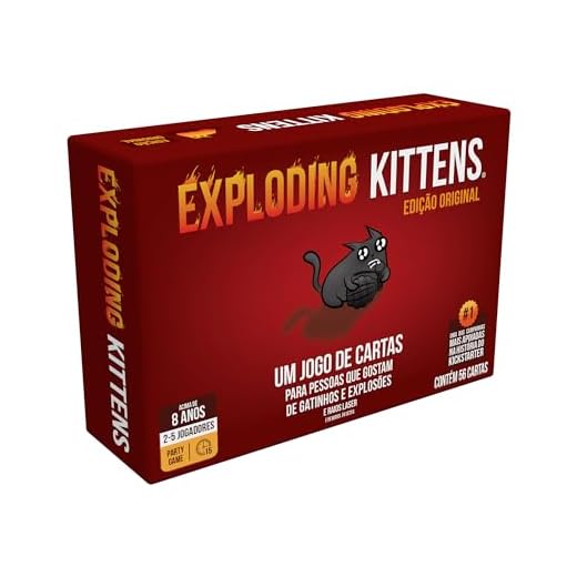 Galapagos, Exploding Kittens, Jogo de Cartas para Amigos, 2 a 5 jogadores, 15 minutos por partida